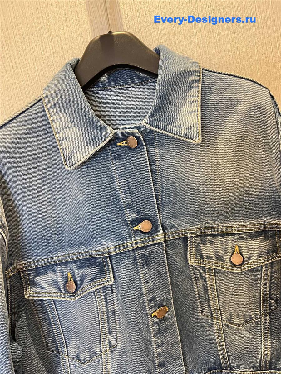 Pra*a high-waist short denim jacket