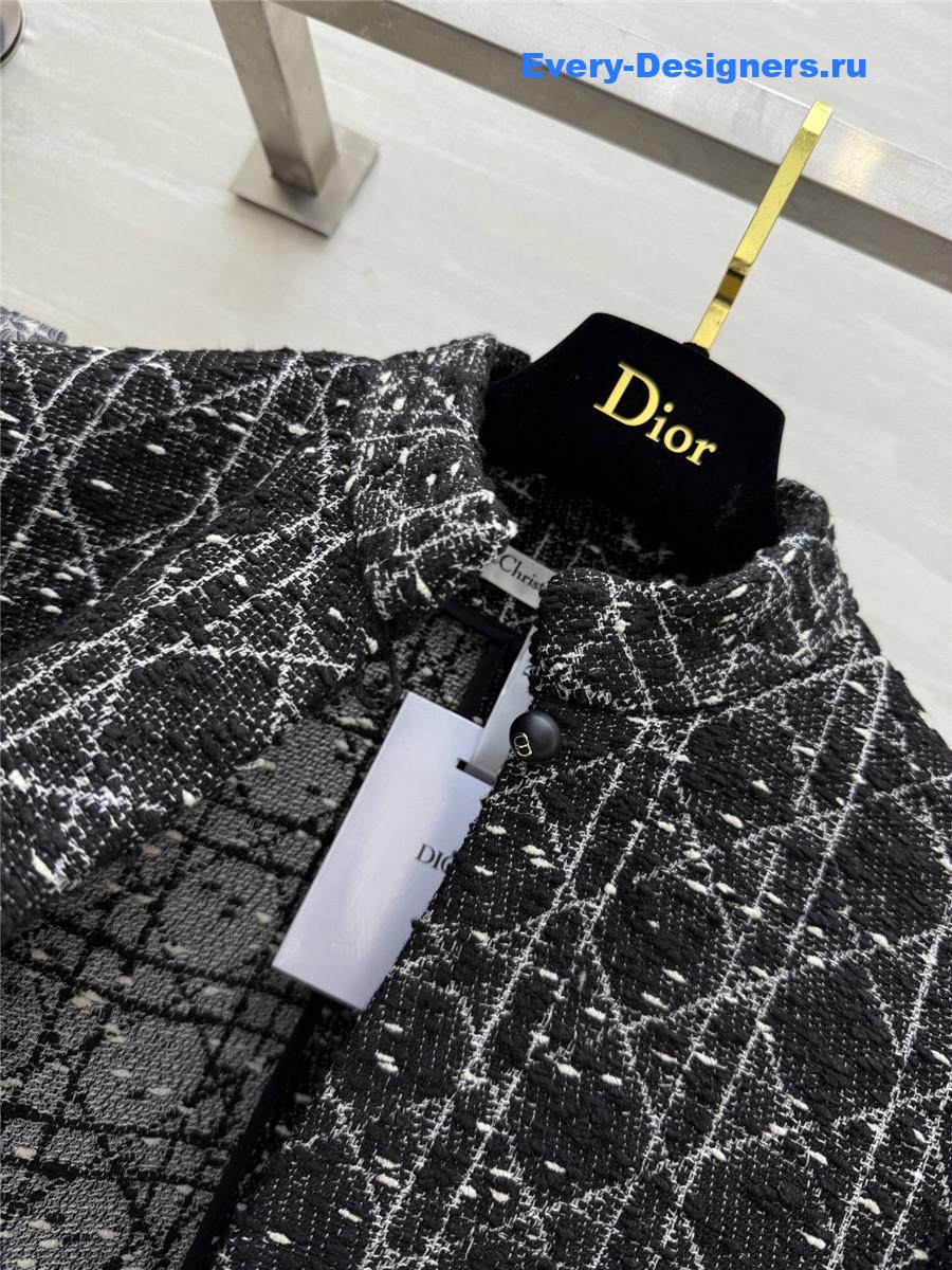 D10r travel cannage cap black white tweed