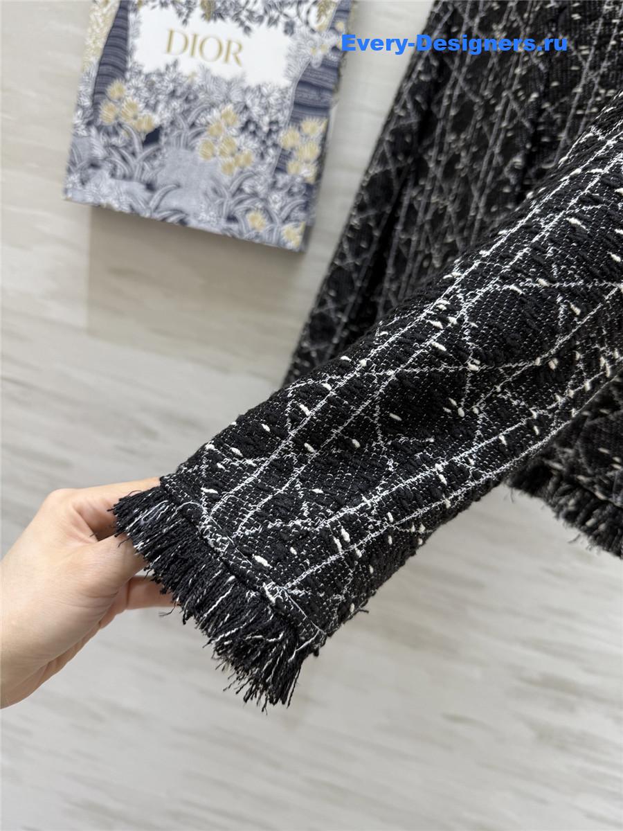 D10r travel cannage cap black white tweed