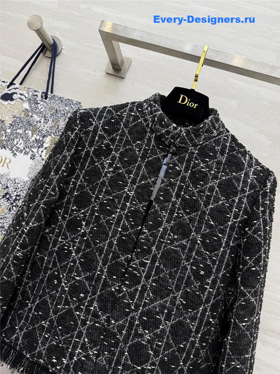 D10r travel cannage cap black white tweed