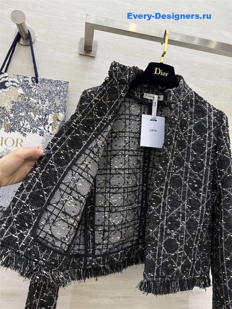 D10r travel cannage cap black white tweed