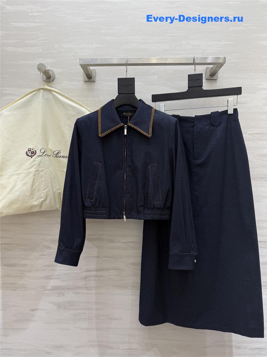 L0r0 P1ana tencel denim suit