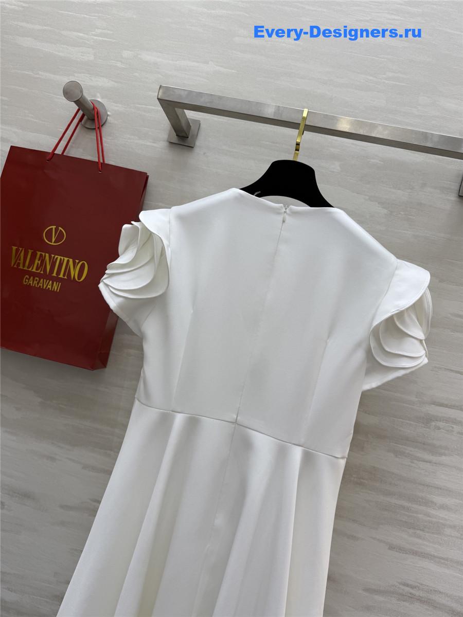 Va1e*ntin0 white floral sleeve dress