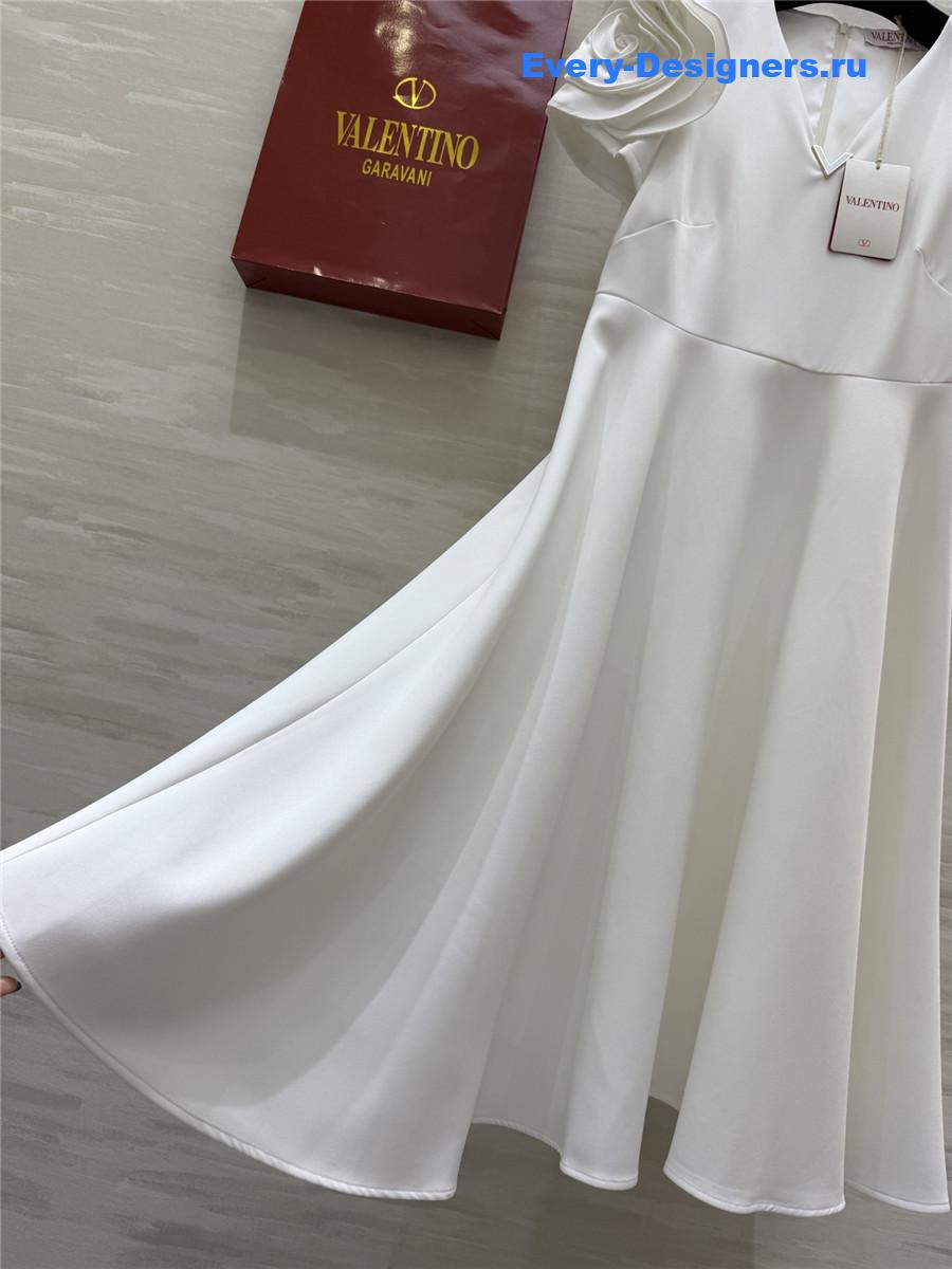 Va1e*ntin0 white floral sleeve dress