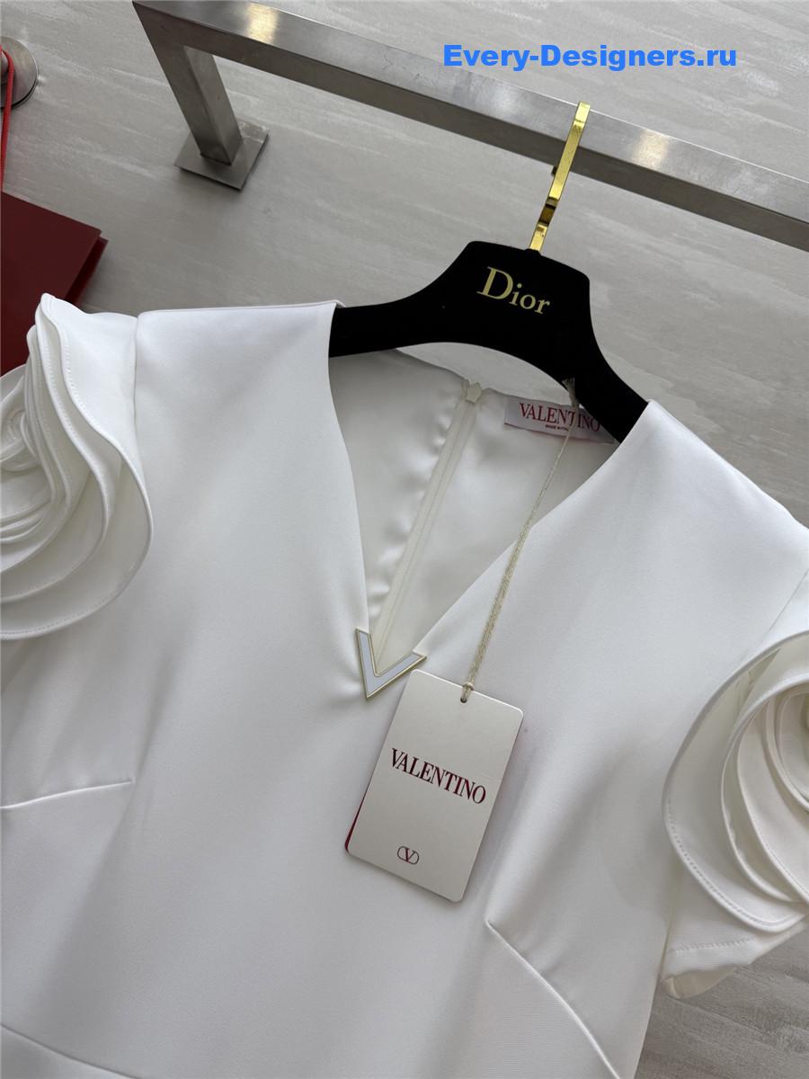 Va1e*ntin0 white floral sleeve dress