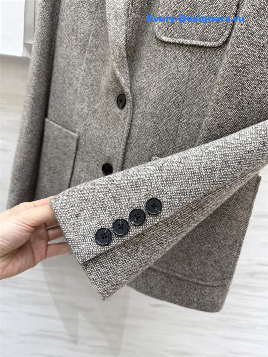Ce1i*e grey wool braid blazer