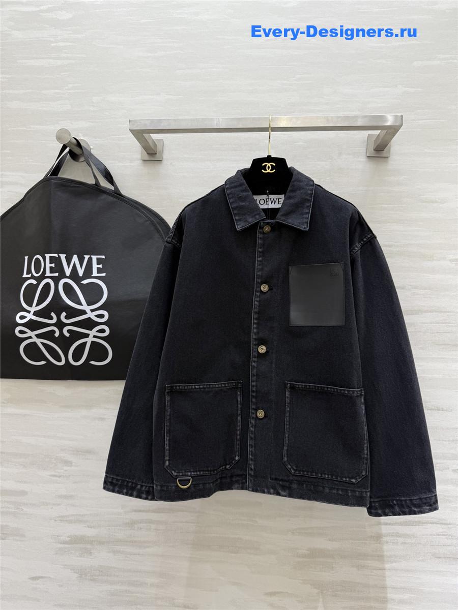 L0ew* workwear black denim jacket