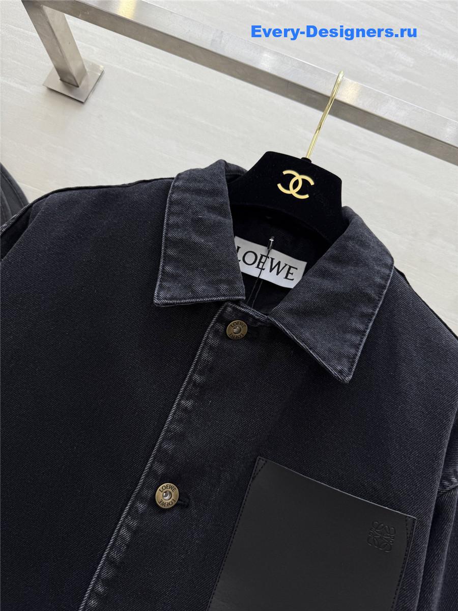 L0ew* workwear black denim jacket
