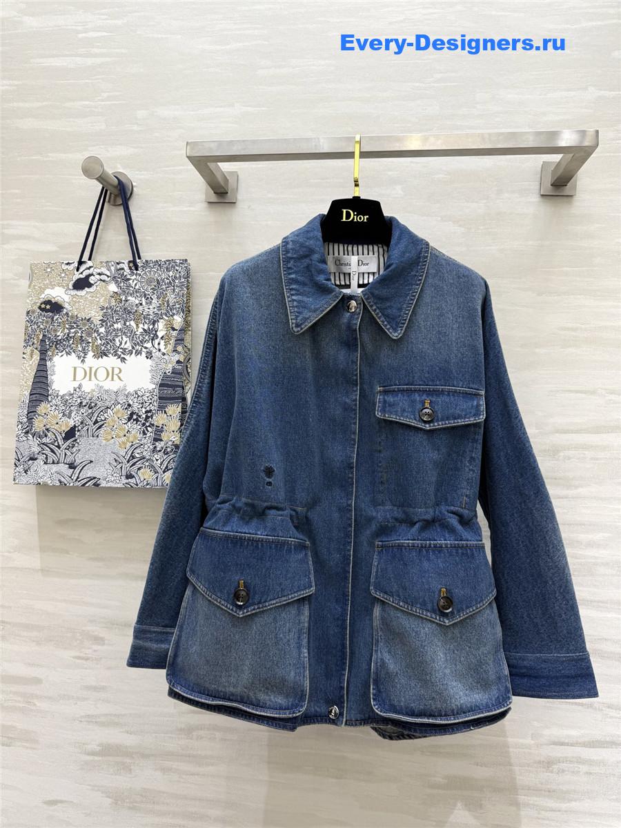 D10r blue denim lapel jacket