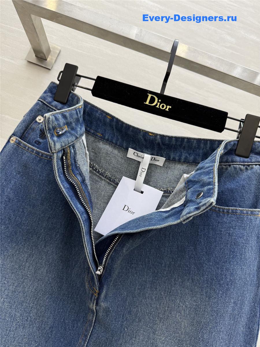 D10r blue fishtail denim skirt