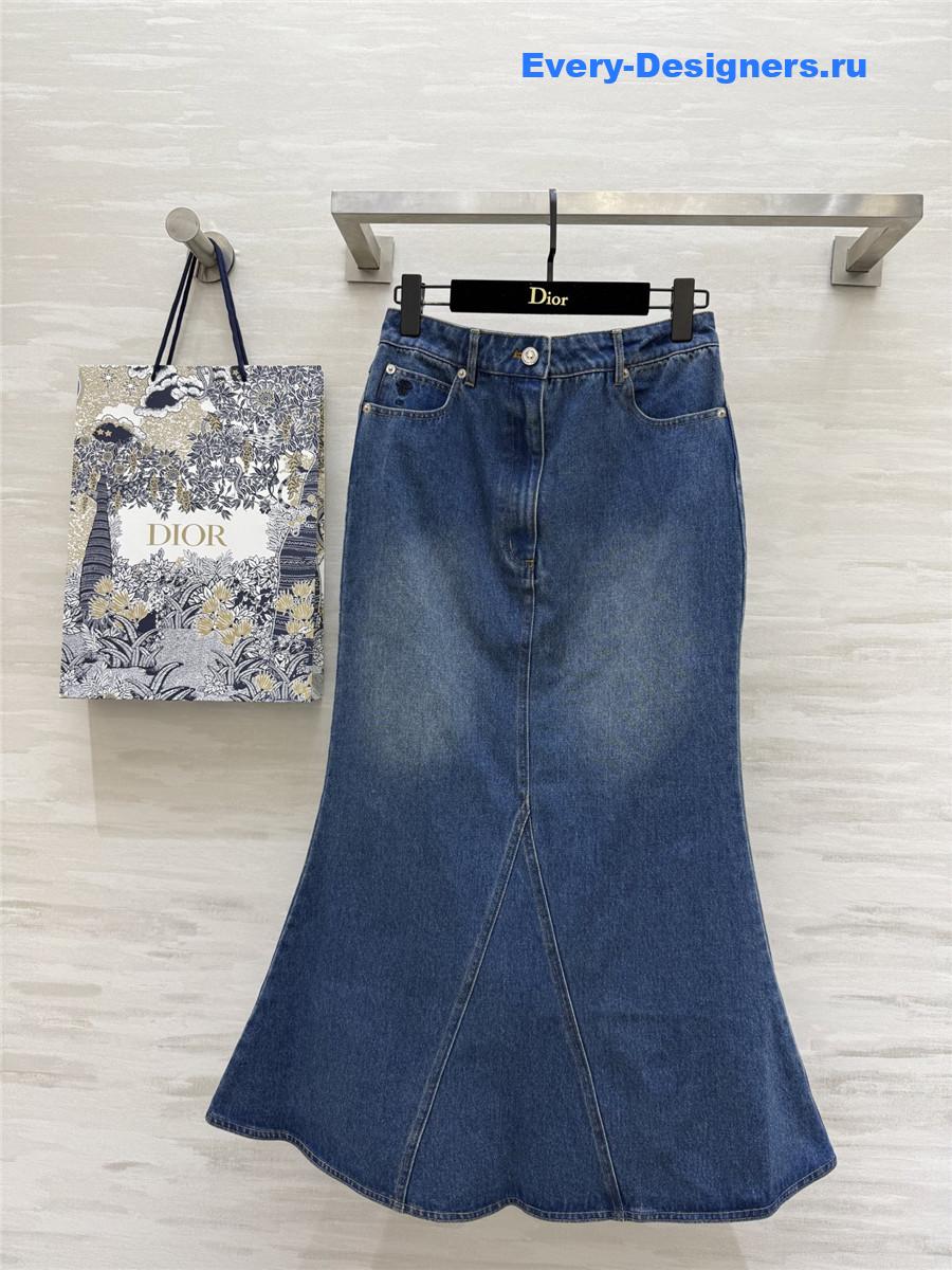 D10r blue fishtail denim skirt