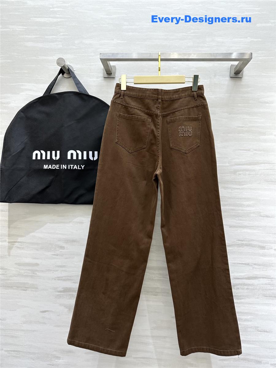 Miu Miu Brown Straight Jeans