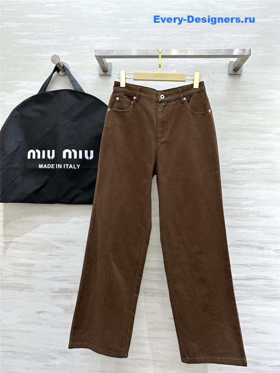 Miu Miu Brown Straight Jeans