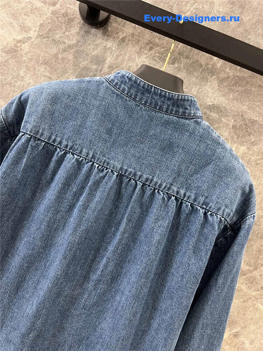 Va1e*ntin0 blue ruffled shirt