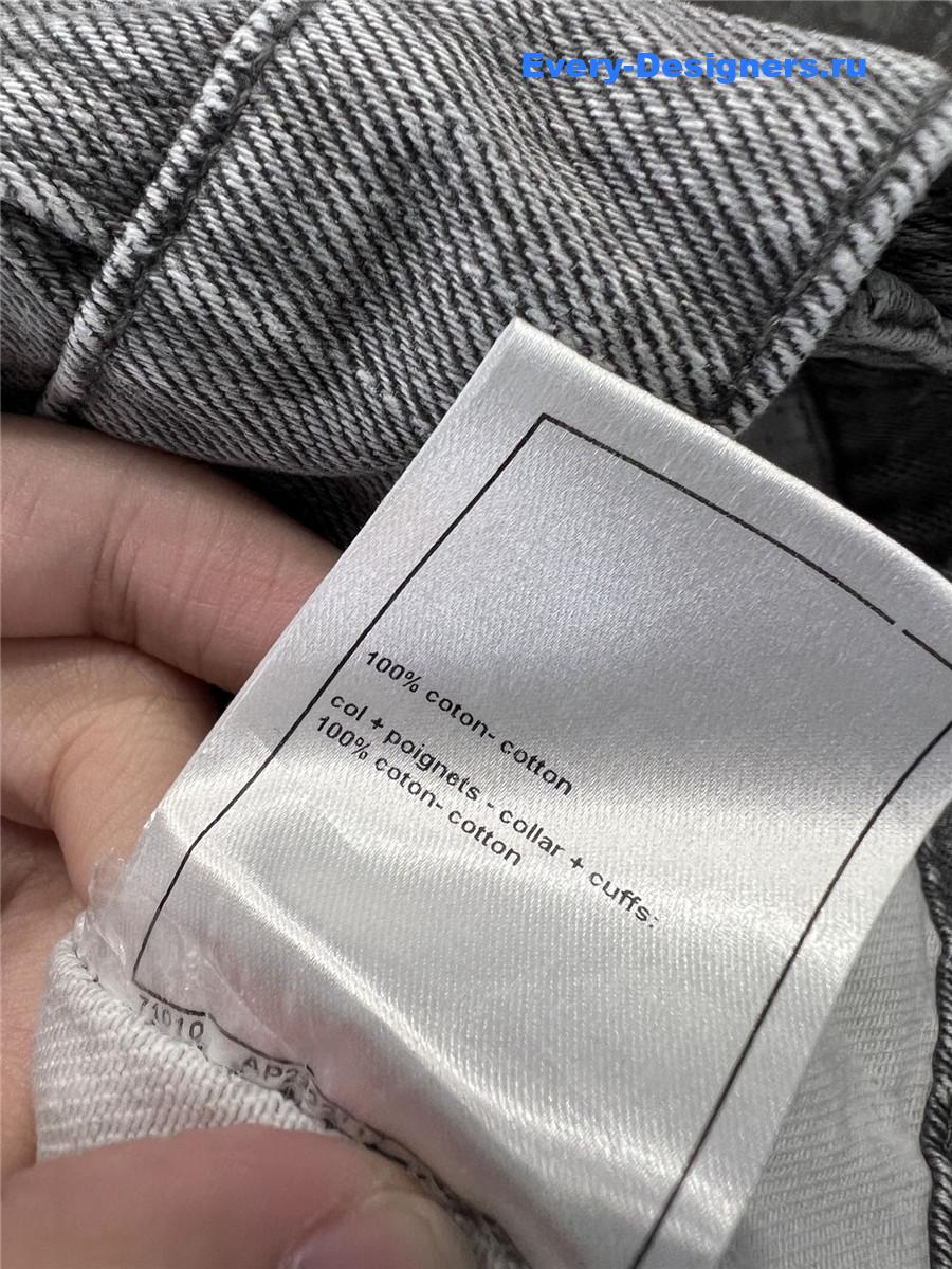 Ch**el grey denim suit