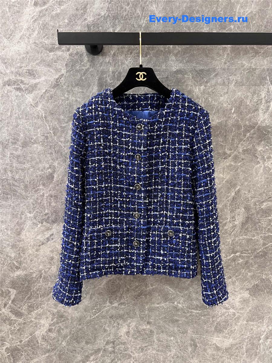 Ch**el blue tweed jacket