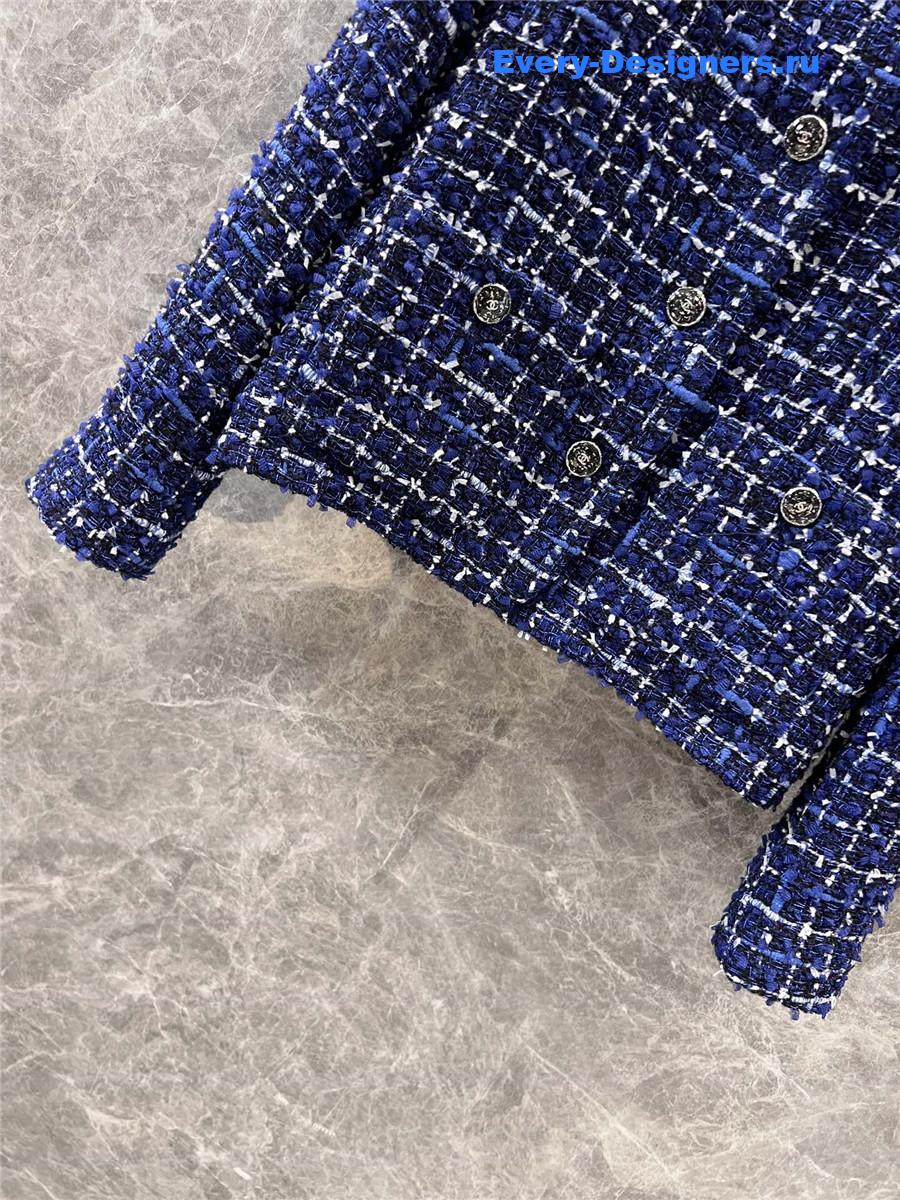 Ch**el blue tweed jacket