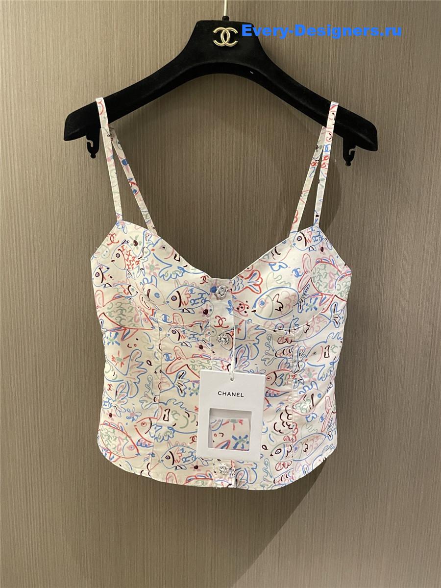 Ch**el graffiti flower suspenders