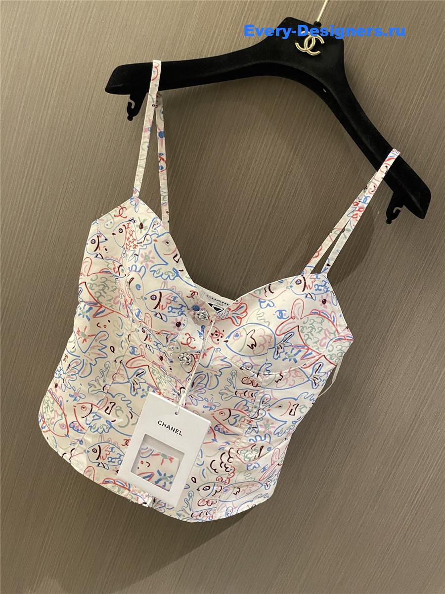 Ch**el graffiti camisole top