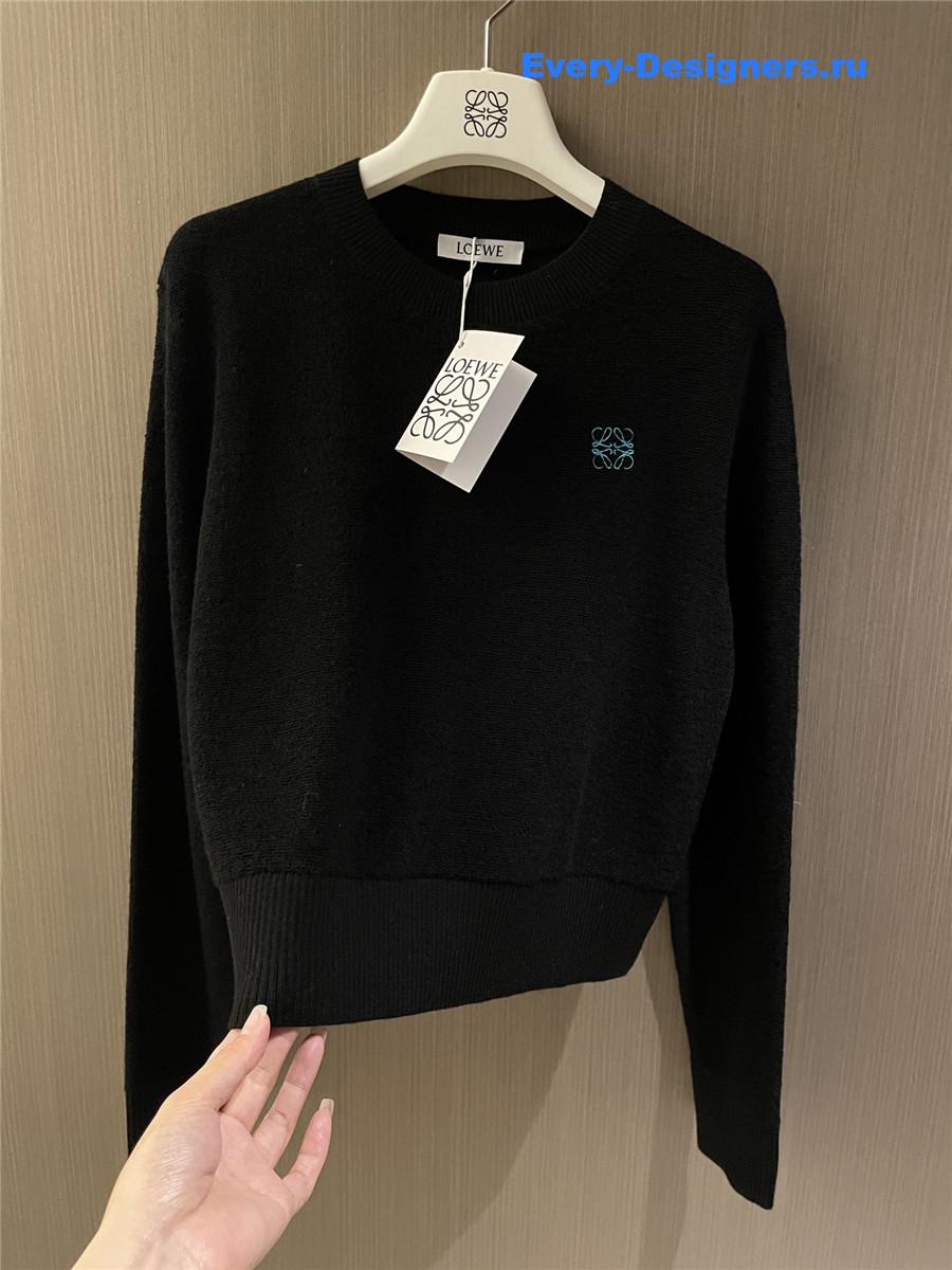 L0ew* anagram wool sweater black
