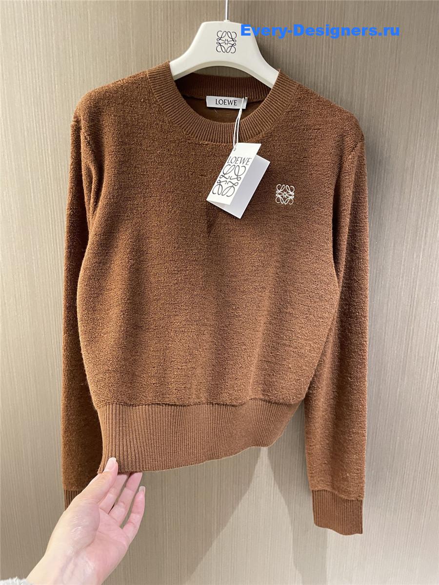 L0ew* anagram wool sweater brown