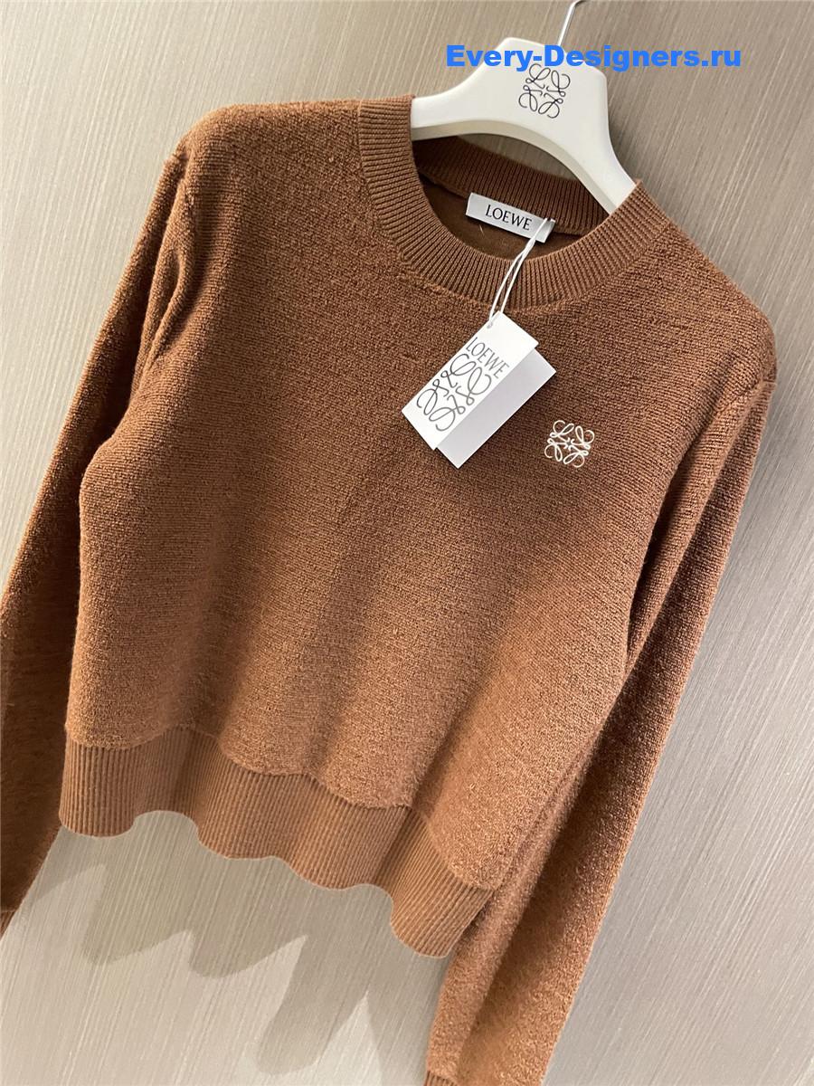 L0ew* anagram wool sweater brown