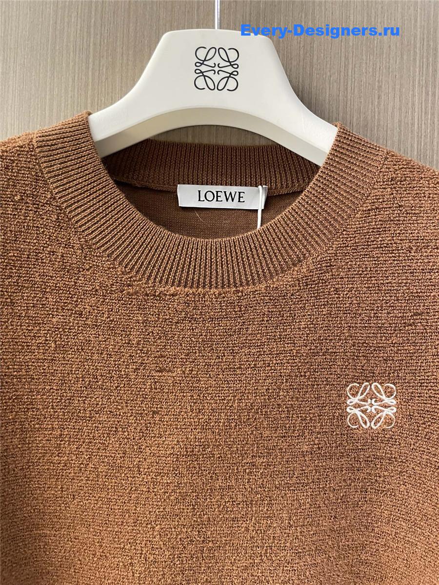 L0ew* anagram wool sweater brown