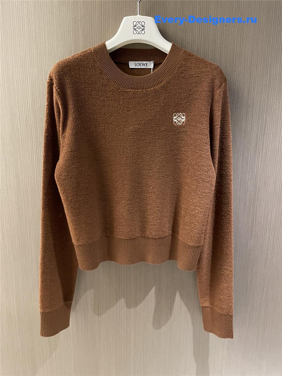 L0ew* anagram wool sweater brown