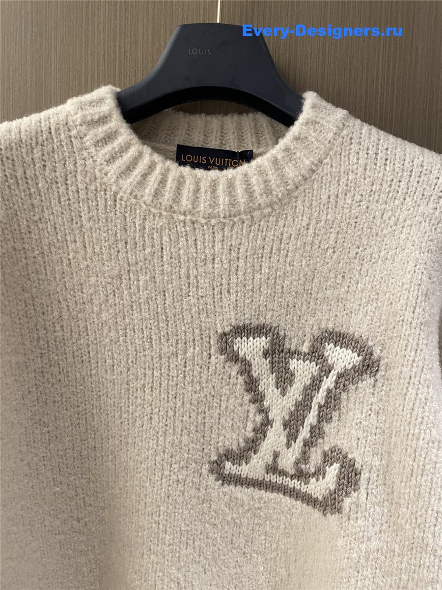 l0vis Vvtt0n lv intarsia crewneck white