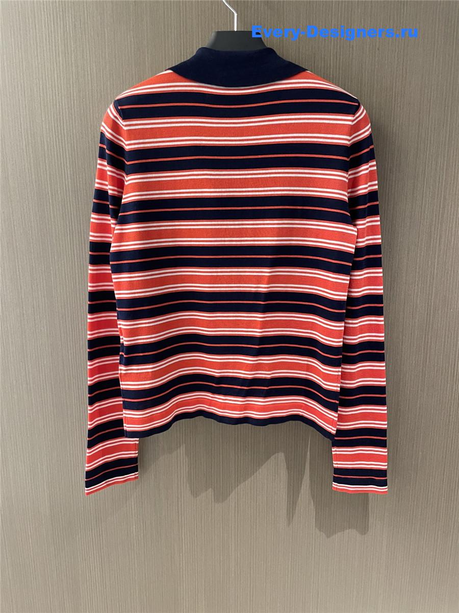 Pra*a striped polo top