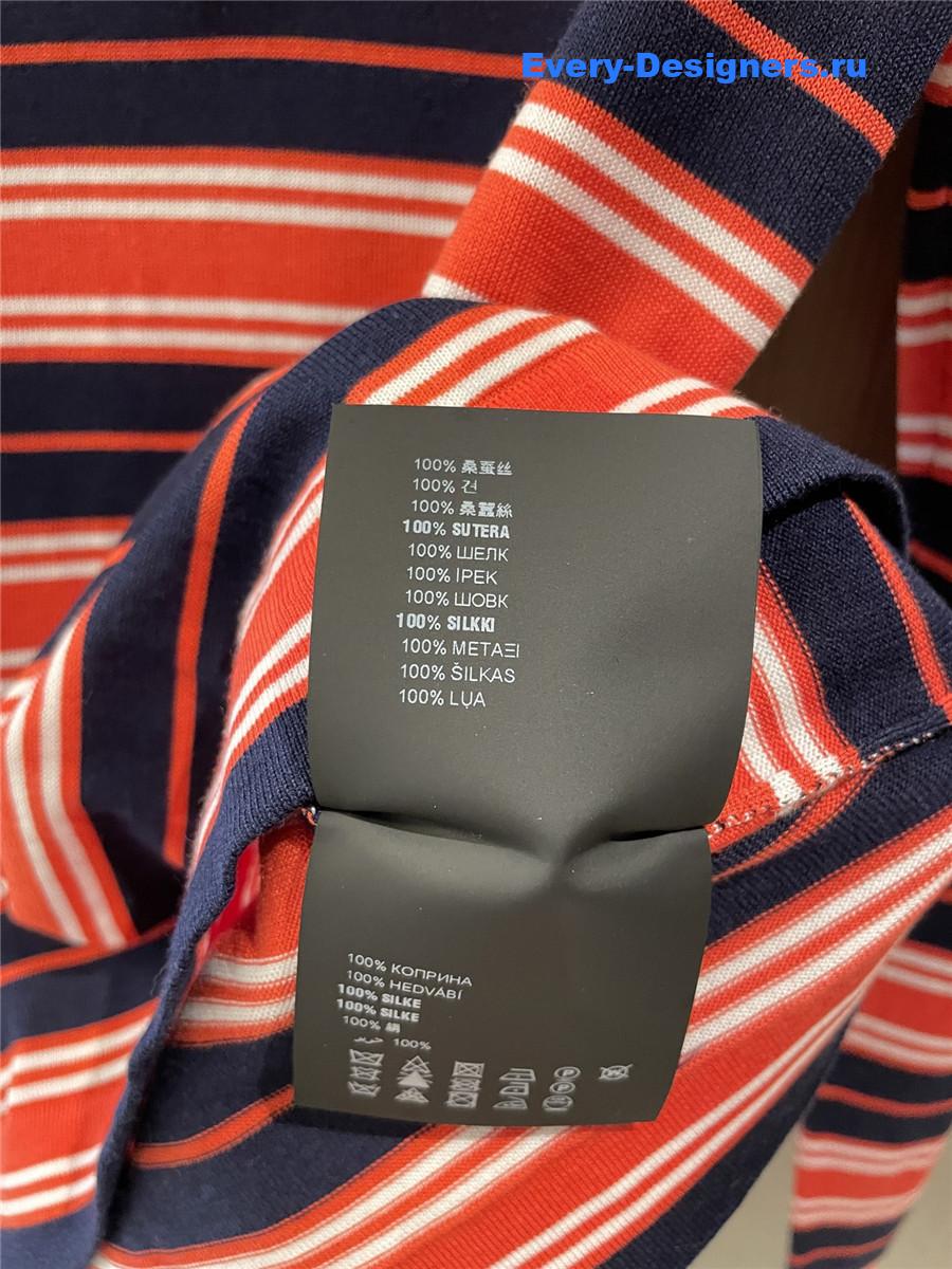 Pra*a striped polo top