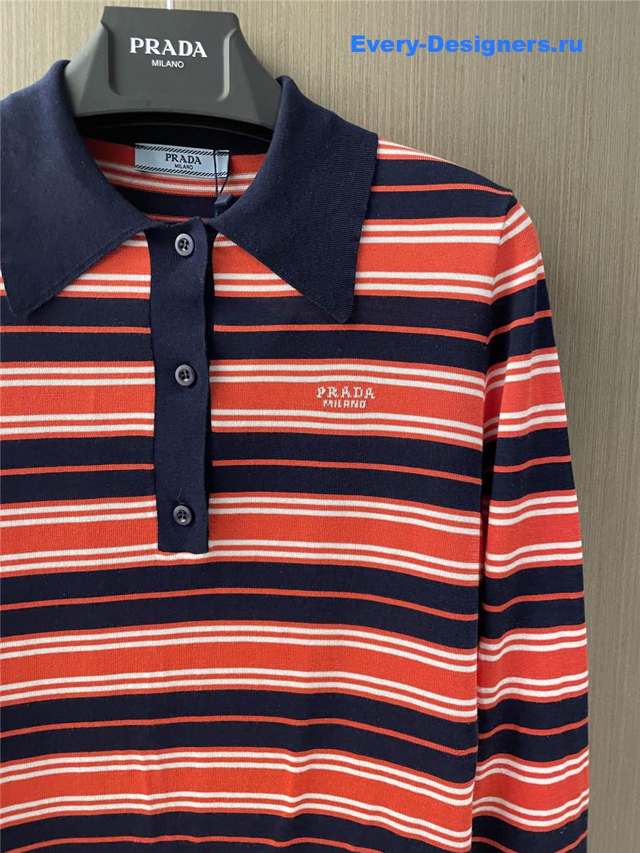 Pra*a striped polo top