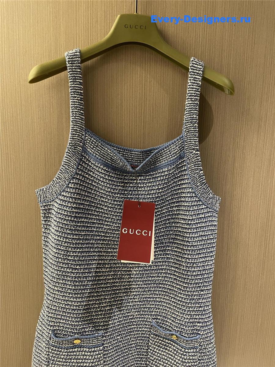 Gvc*1 blue white twist suspender dress