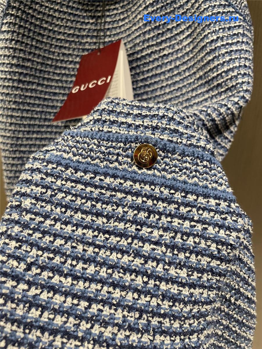 Gvc*1 blue white twist suspender dress