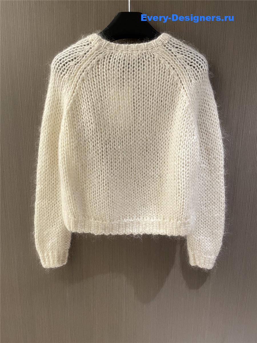 Ce1i*e mohair hollow cardigan