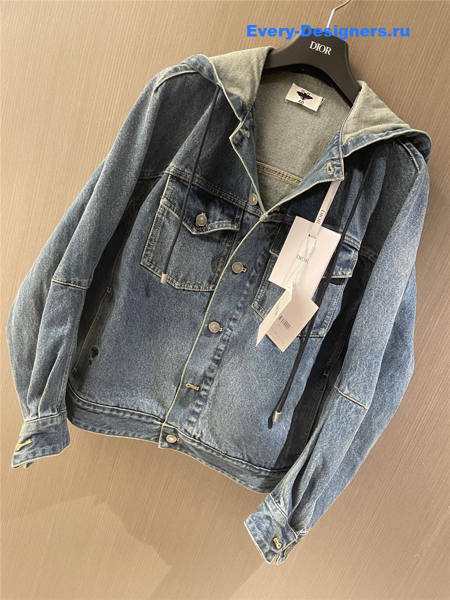 D10r cd blue hooded denim jacket