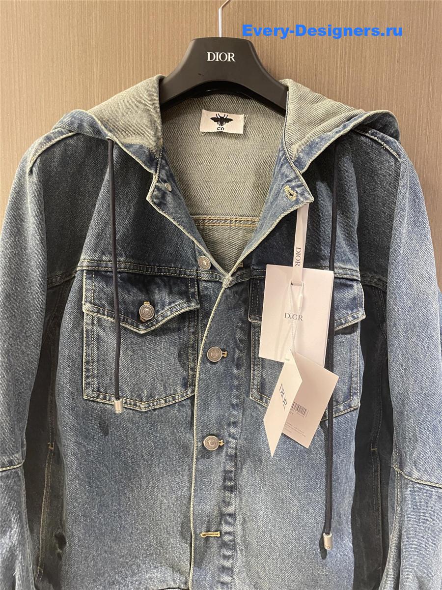 D10r cd blue hooded denim jacket
