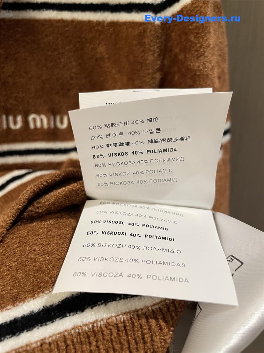 Miu Miu Striped Viscose Polo