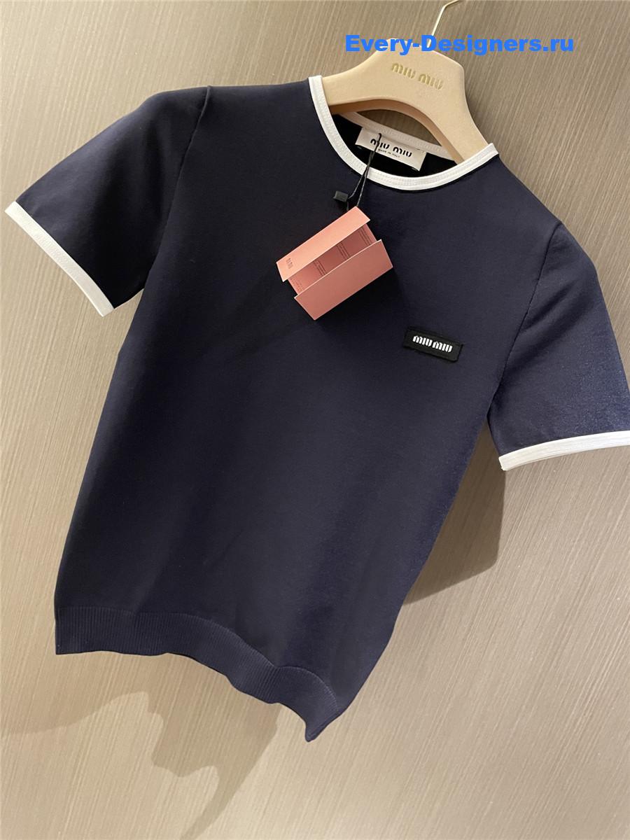 Miu Miu Technical Yarn Short Sleeve