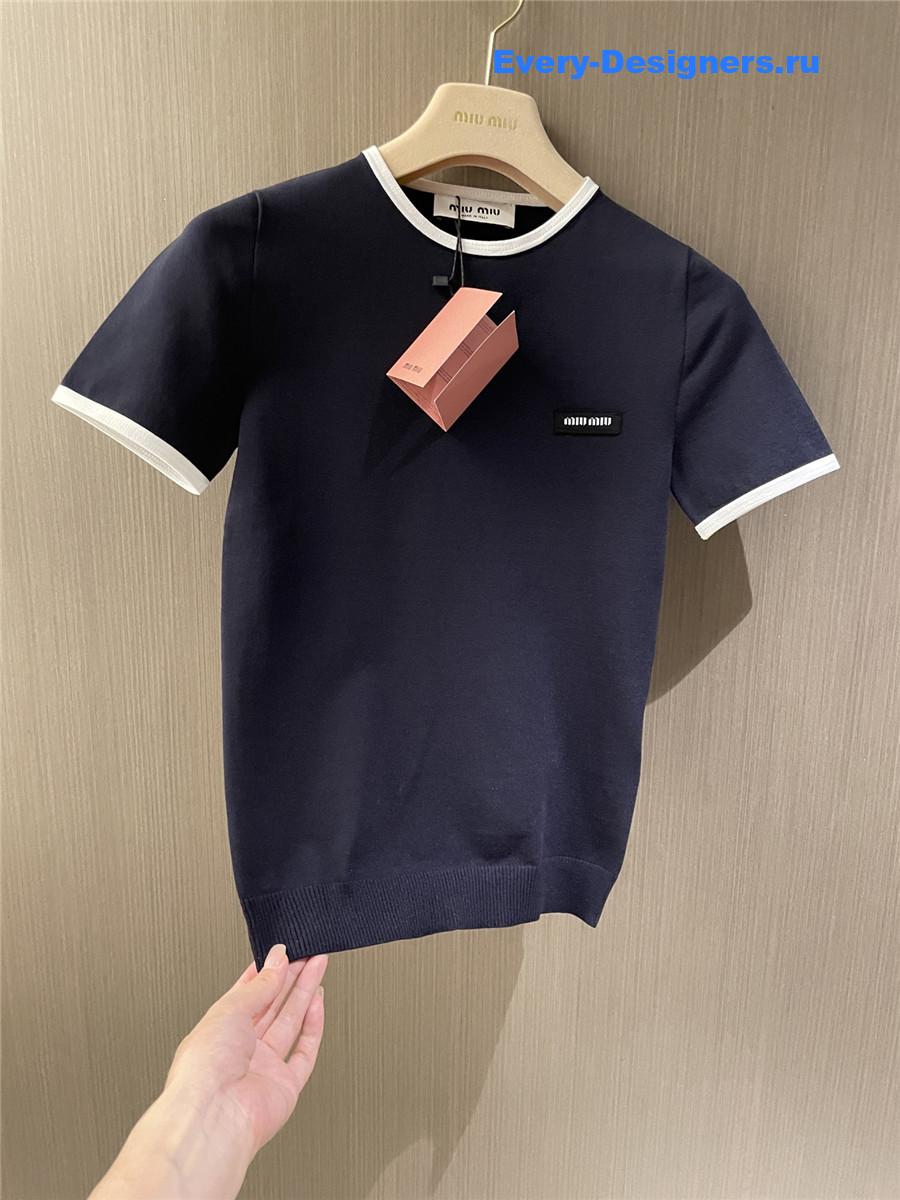 Miu Miu Technical Yarn Short Sleeve