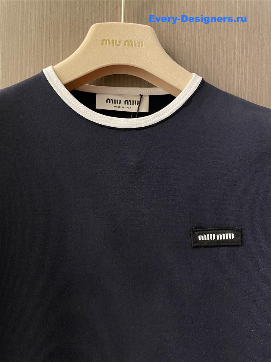 Miu Miu Technical Yarn Short Sleeve