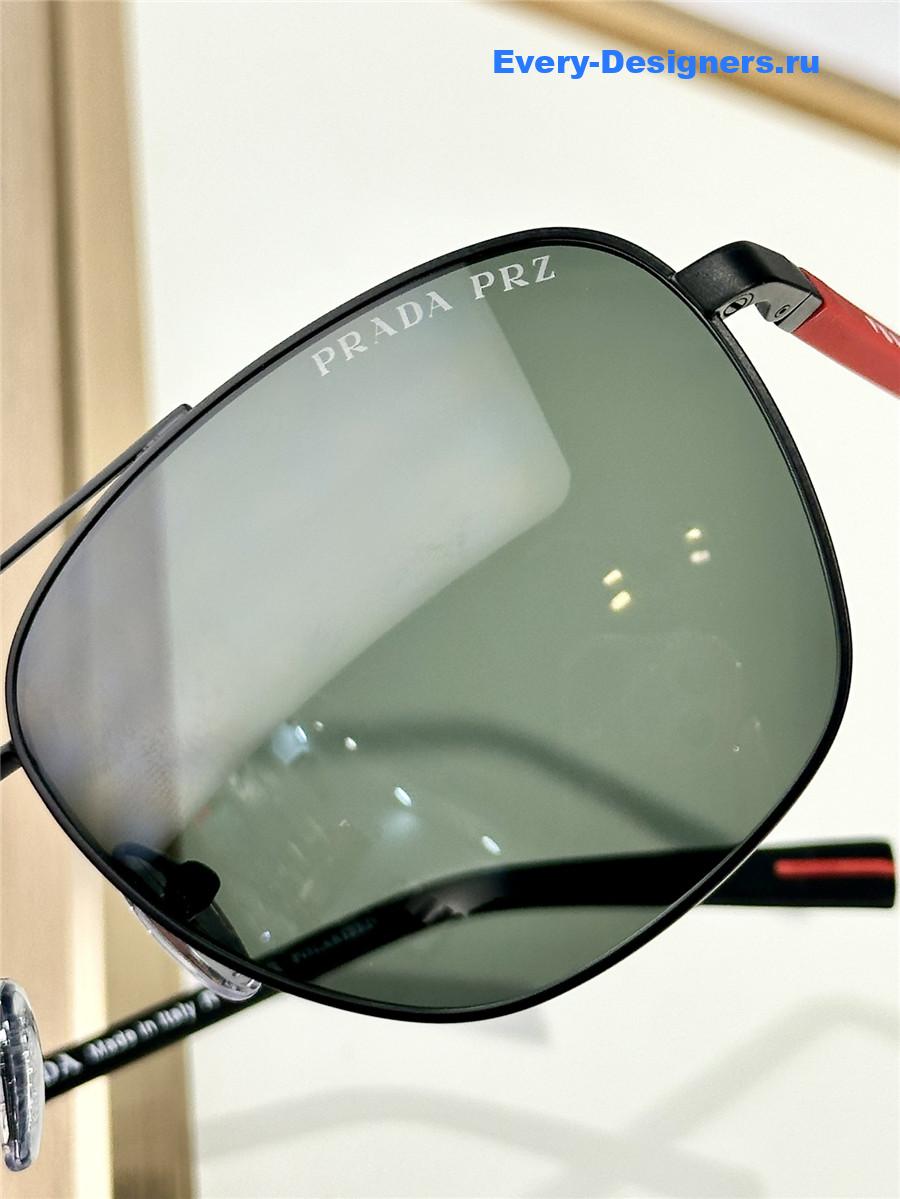 Pra*a linea rossa matte black sunglasses