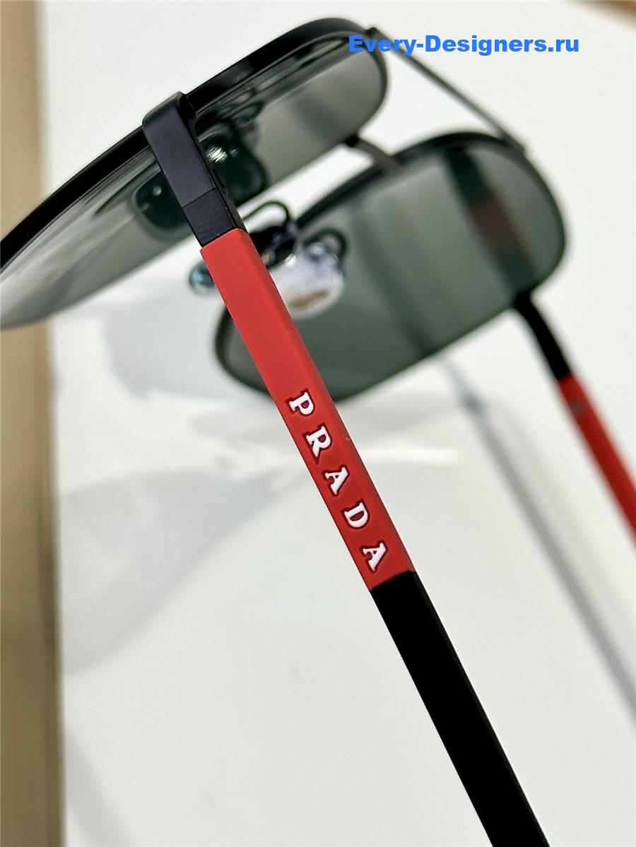 Pra*a linea rossa matte black sunglasses