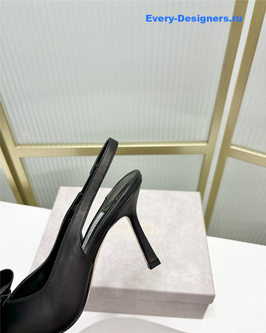 J1m*y Ch00 staz bow-embellished pumps black