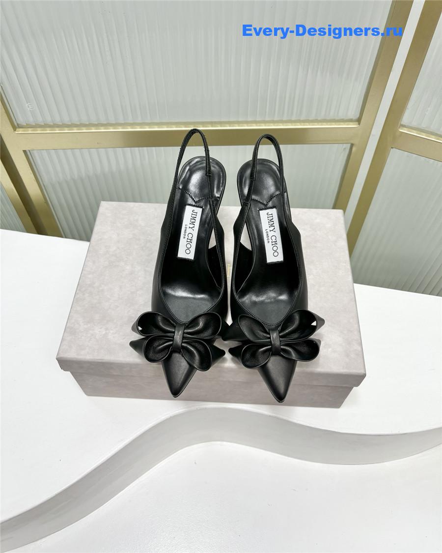 J1m*y Ch00 staz bow-embellished pumps black