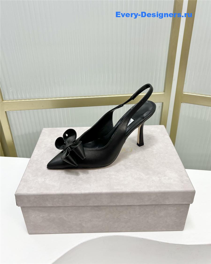 J1m*y Ch00 staz bow-embellished pumps black