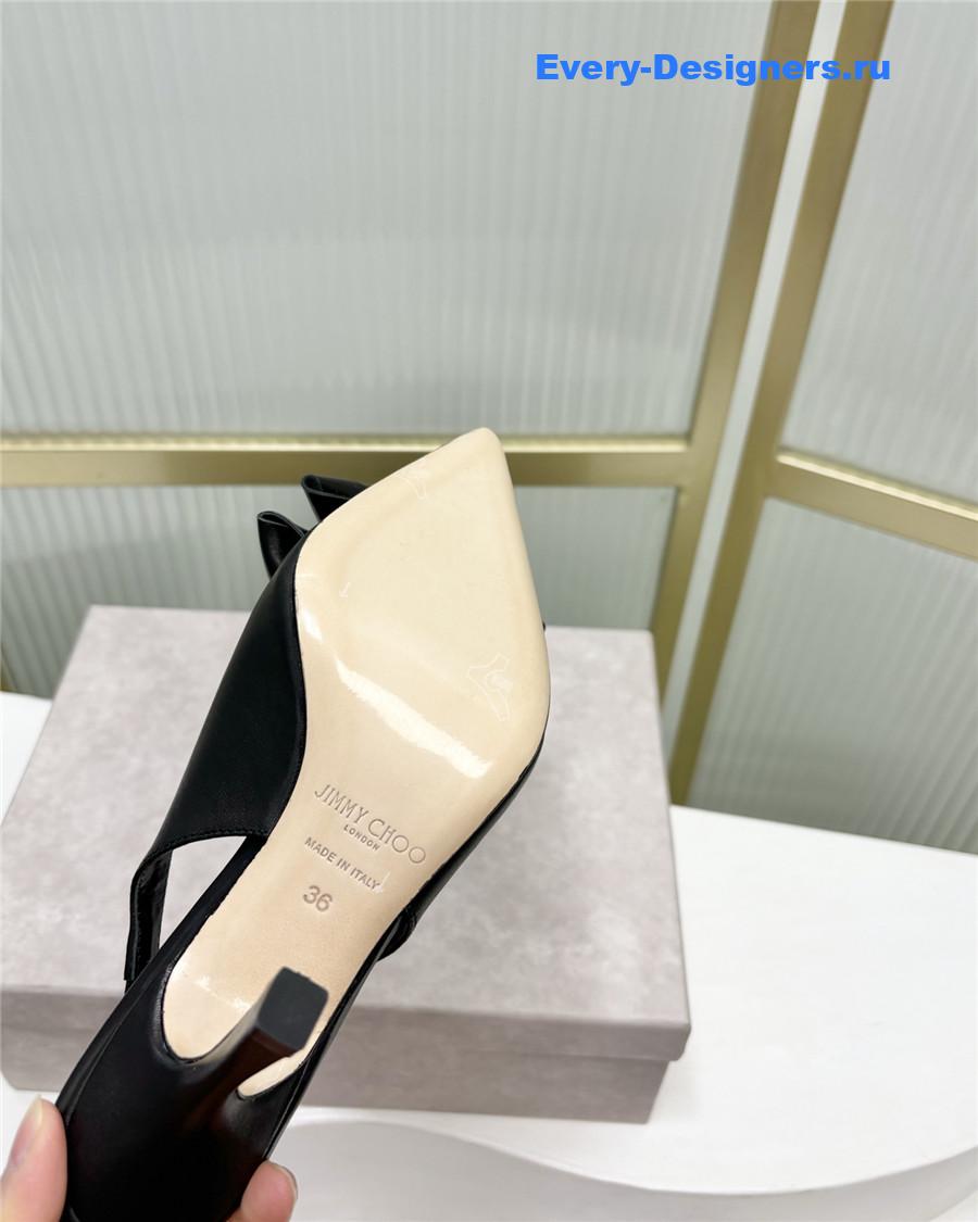 J1m*y Ch00 staz bow-embellished pumps black