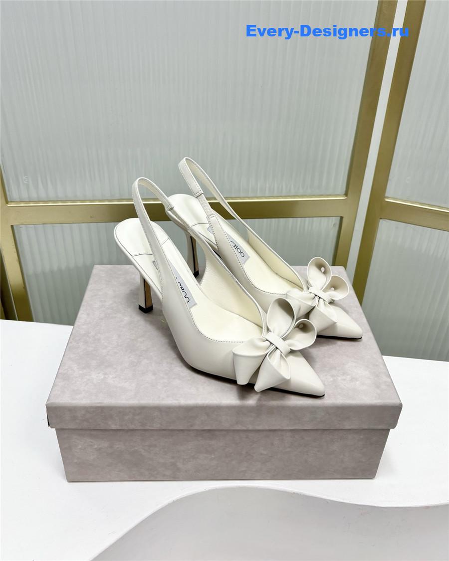 J1m*y Ch00 staz bow-embellished pumps white