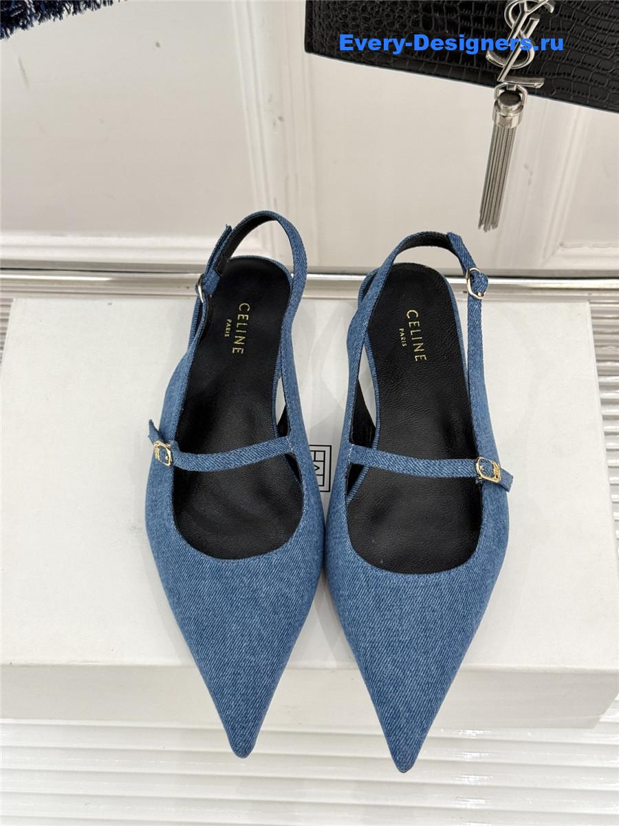 Ce1i*e flat pointed toe slingback sandals