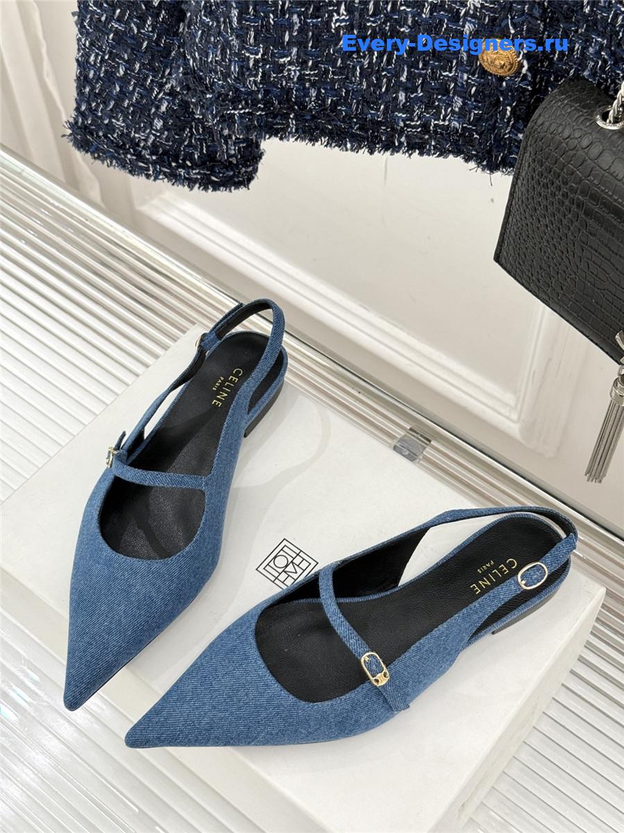 Ce1i*e flat pointed toe slingback sandals